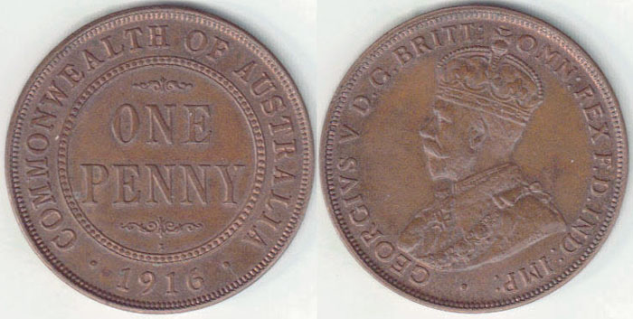 1916 Australia Penny (Unc) A001148